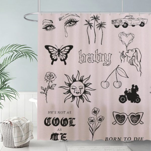 ZapMerch Dream Pop Artist Shower Curtain, Melancholic Storyteller Bathroom Decor, Waterproof Fabric Durable Easy Care Washable, 72"X72"(Hooks Not Included)