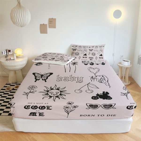ZapMerch Dream Pop Artist Fitted Sheet Melancholic Storyteller Bed Sheets Bedding Set Deep Pockets Up To 16" Bedroom Decor SC00171-006