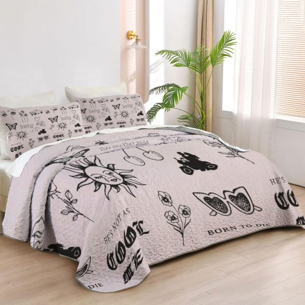 ZapMerch Dream Pop Artist Quilt Bedspreads Melancholic Storyteller Bed Set Bedding Coverlet Fabric Washable SC00171-007