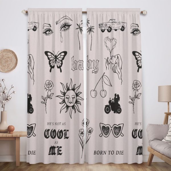 ZapMerch Dream Pop Artist Window Curtains Melancholic Storyteller Drapes Bedroom Home Room Decor Durable Fabric Machine Washable 82" X 84" SC00171-013
