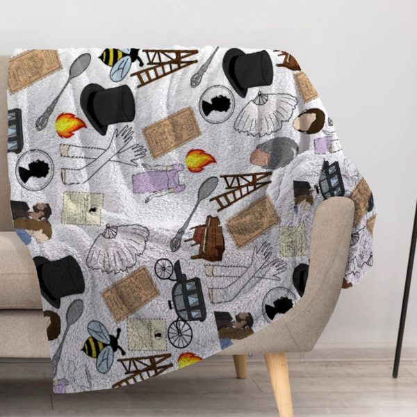 ZapMerch Regency Era Romance Blanket Television Series Throw Blankets Couch Bed Living Room Decor Soft Durable Washable 57" X 50" SC00178-004