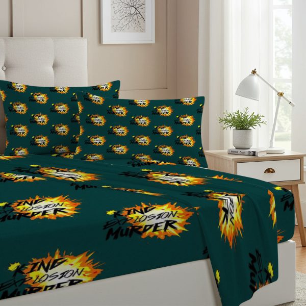 ZapMerch Twin Size Super Ability Academy Fitted Sheet Japanese Anime Bed Flat Sheets Bedding Set Deep Pockets Up To 16" Bedroom Decor With 1 Pillow Sham SC00190-009