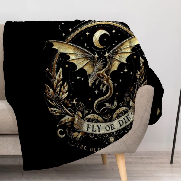 ZapMerch Dragon Blanket Dragon Throw Blankets Couch Bed Living Room Decor Soft Durable Washable 57" X 50" SC00194-004