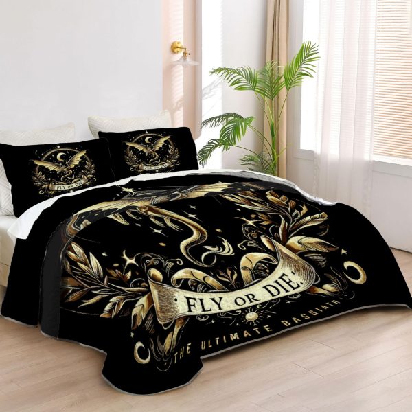 ZapMerch Dragon Quilt Bedspreads Dragon Bed Set Bedding Coverlet Fabric Washable SC00194-007