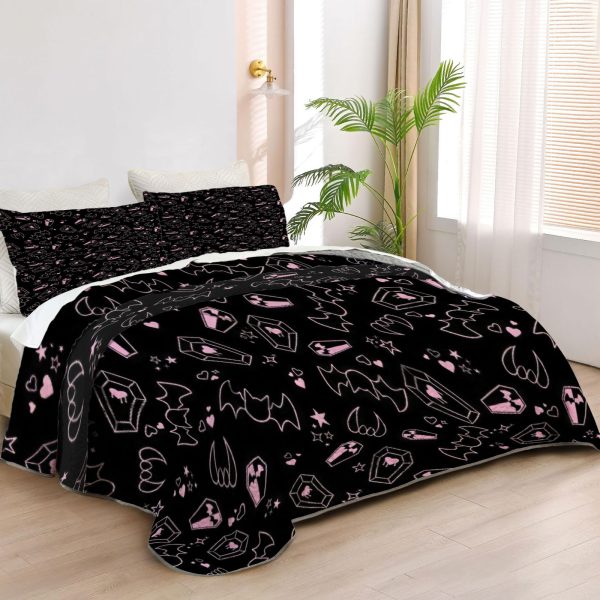 ZapMerch Midnight Bash Quilt Bedspreads Dream Party Bed Set Bedding Coverlet Fabric Washable SC00199-007