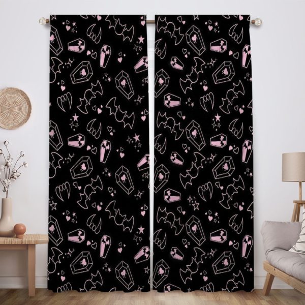 ZapMerch Midnight Bash Window Curtains Dream Party Drapes Bedroom Home Room Decor Durable Fabric Machine Washable 82" X 84" SC00199-013