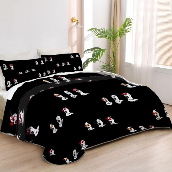 ZapMerch Nightmare Clown Quilt Bedspreads The Horror Show Bed Set Bedding Coverlet Fabric Washable SC00202-007
