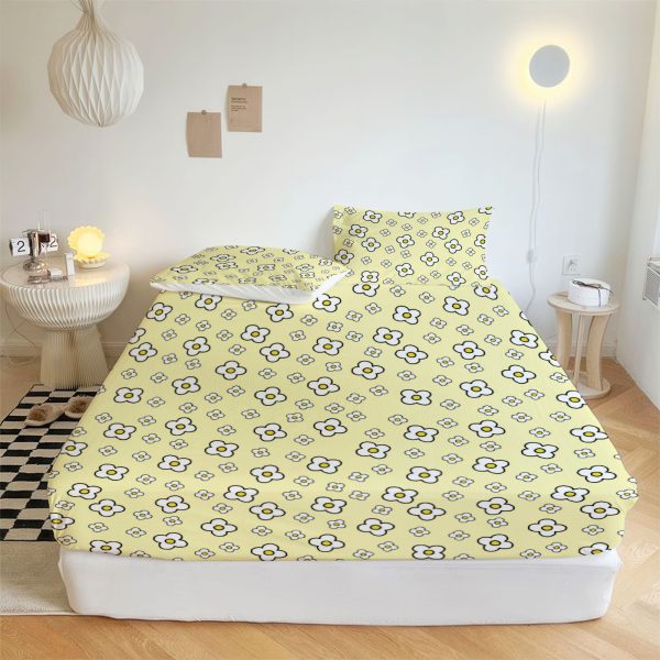 ZapMerch Sweet Melody Fitted Sheet Pink Buy Bed Sheets Bedding Set Deep Pockets Up To 16" Bedroom Decor SC00205-006