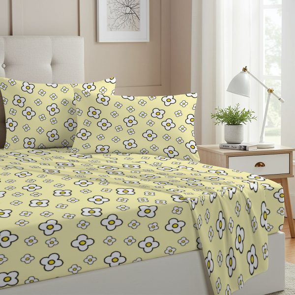 ZapMerch Twin Size Sweet Melody Fitted Sheet Pink Buy Bed Flat Sheets Bedding Set Deep Pockets Up To 16" Bedroom Decor With 1 Pillow Sham SC00205-009