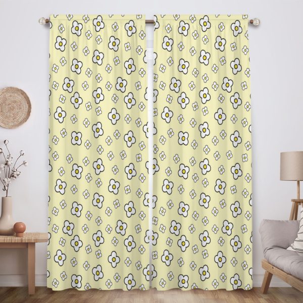 ZapMerch Sweet Melody Window Curtains Pink Buy Drapes Bedroom Home Room Decor Durable Fabric Machine Washable 82" X 84" SC00205-013