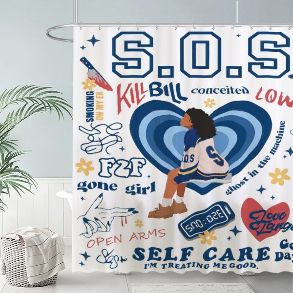 ZapMerch Soul Goddess Shower Curtain, R&B Bathroom Decor, Waterproof Fabric Durable Easy Care Washable, 72"X72"(Hooks Not Included)