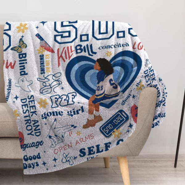 ZapMerch Soul Goddess Blanket R&B Throw Blankets Couch Bed Living Room Decor Soft Durable Washable 57" X 50" SC00206-004
