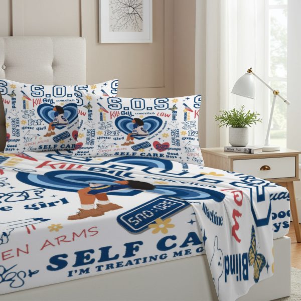 ZapMerch Twin Size Soul Goddess Fitted Sheet R&B Bed Flat Sheets Bedding Set Deep Pockets Up To 16" Bedroom Decor With 1 Pillow Sham SC00206-009