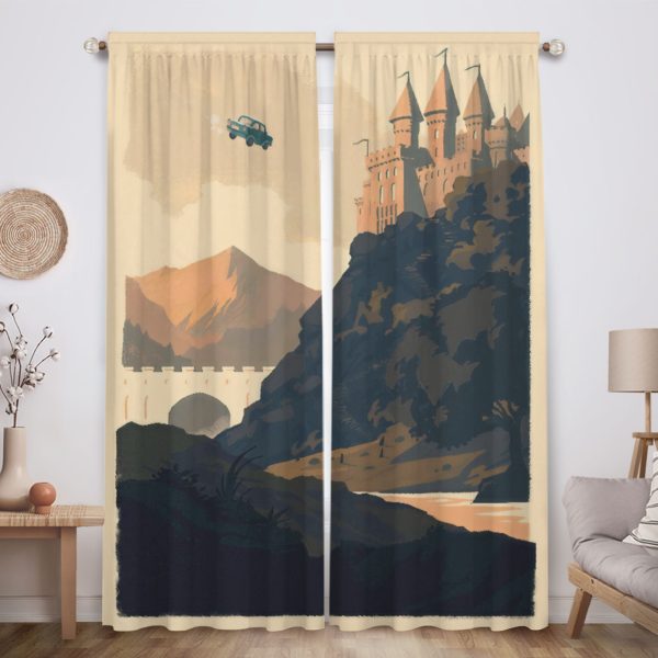 ZapMerch Wizarding World Window Curtains Wwe Drapes Bedroom Home Room Decor Durable Fabric Machine Washable 82" X 84" SC00208-013