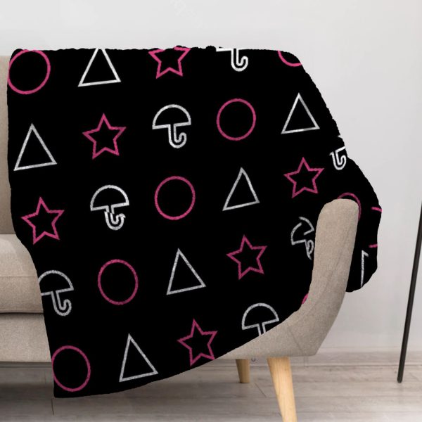 ZapMerch Survival Game Blanket Korean Drama Throw Blankets Couch Bed Living Room Decor Soft Durable Washable 57" X 50" SC00210-004