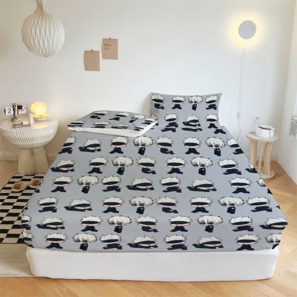 ZapMerch Sorcerers Fitted Sheet Anime Bed Sheets Bedding Set Deep Pockets Up To 16" Bedroom Decor SC00230-006