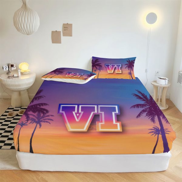 ZapMerch Gangster Game Fitted Sheet Video Game Bed Sheets Bedding Set Deep Pockets Up To 16" Bedroom Decor SC00231-006