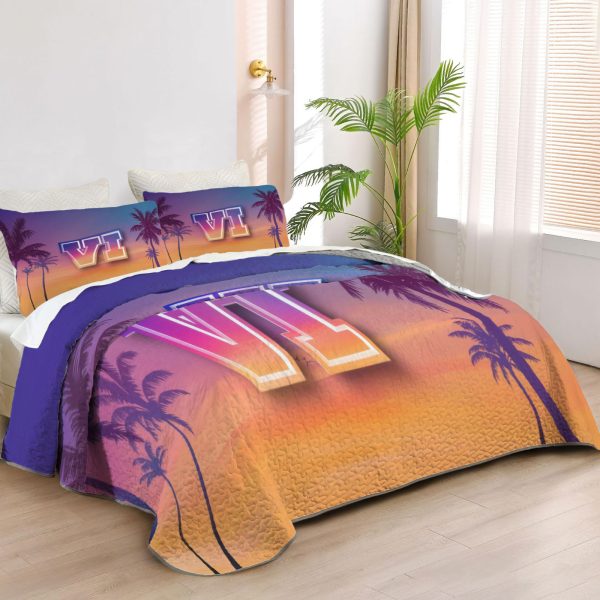 ZapMerch Gangster Game Quilt Bedspreads Video Game Bed Set Bedding Coverlet Fabric Washable SC00231-007