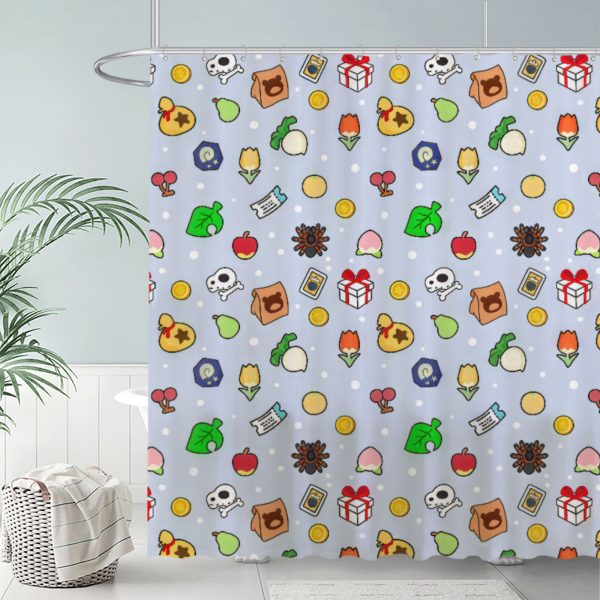 ZapMerch Rural Life Game Shower Curtain, Video Game Bathroom Decor, Waterproof Fabric Durable Easy Care Washable, 72"X72"(Hooks Not Included)