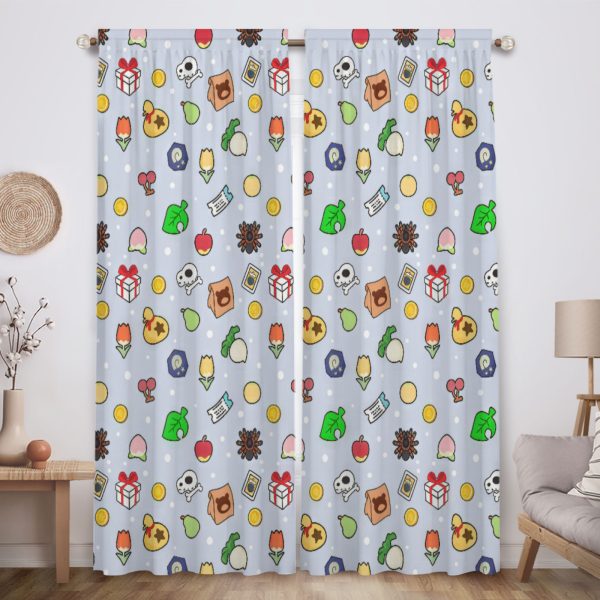 ZapMerch Rural Life Game Window Curtains Video Game Drapes Bedroom Home Room Decor Durable Fabric Machine Washable 82" X 84" SC00236-013