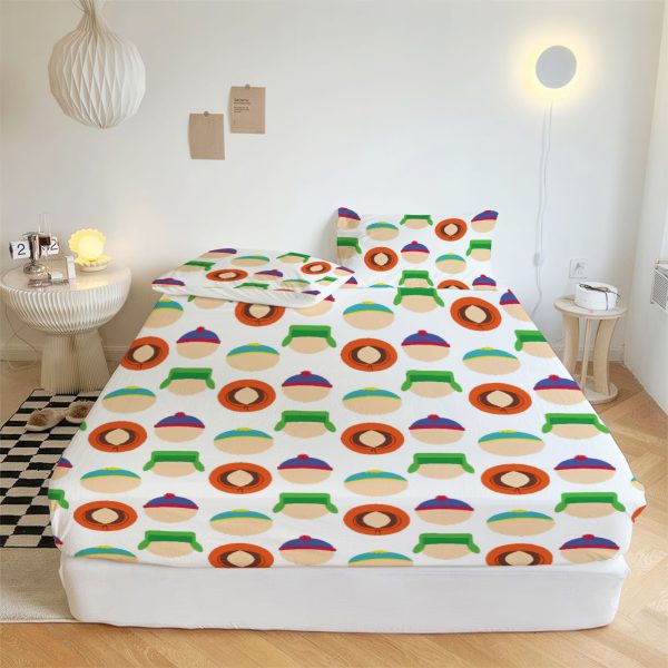 ZapMerch Satirical Cartoon Fitted Sheet Animated Comedy Bed Sheets Bedding Set Deep Pockets Up To 16" Bedroom Decor SC00237-006