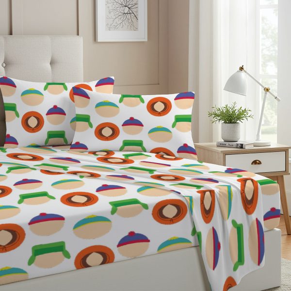 ZapMerch Twin Size Satirical Cartoon Fitted Sheet Animated Comedy Bed Flat Sheets Bedding Set Deep Pockets Up To 16" Bedroom Decor With 1 Pillow Sham SC00237-009