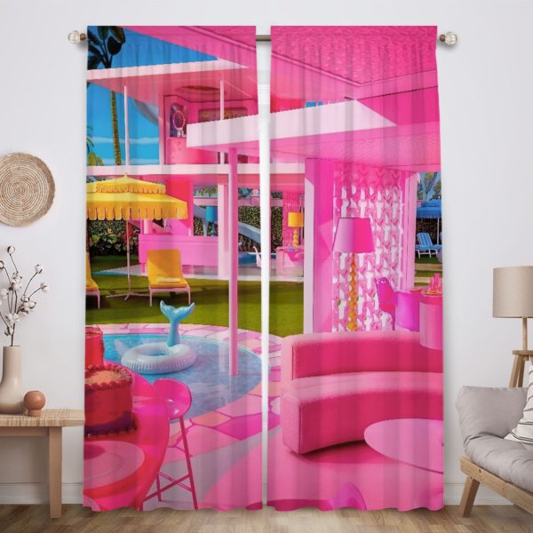 ZapMerch Fashion Doll Window Curtains Pretty Girl Drapes Bedroom Home Room Decor Durable Fabric Machine Washable 82" X 84" SC00248-013