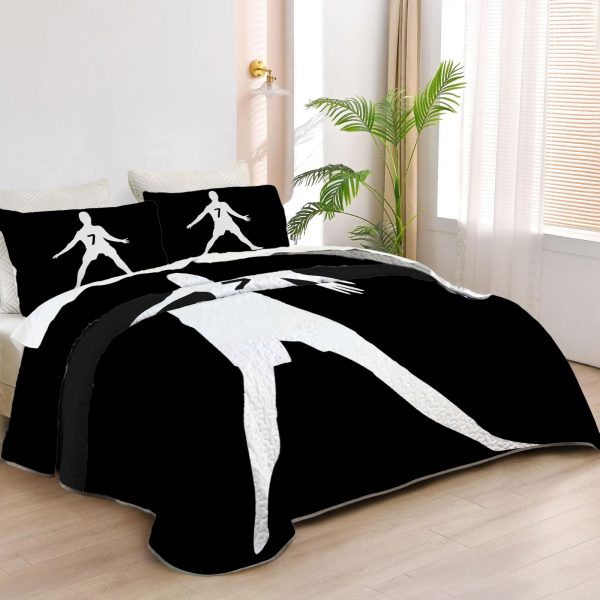 ZapMerch Football Legend Quilt Bedspreads Portuguese Superstar Bed Set Bedding Coverlet Fabric Washable SC00254-007