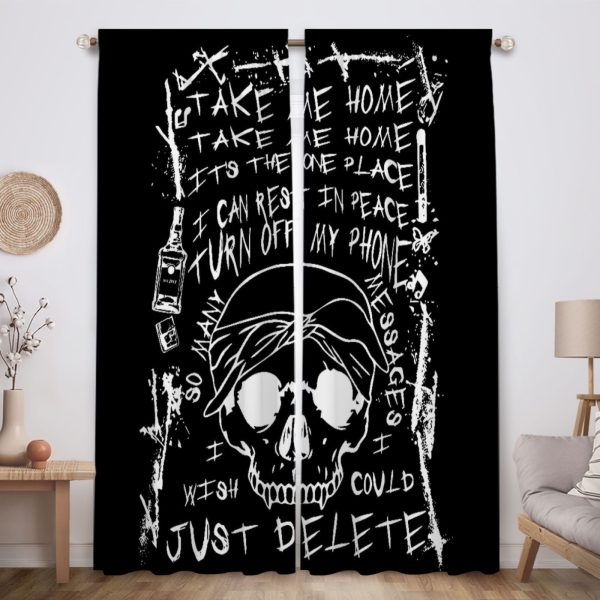 ZapMerch Underground Rap Duo Window Curtains Hip-Hop Artists Drapes Bedroom Home Room Decor Durable Fabric Machine Washable 82" X 84" SC00260-013