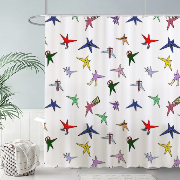 ZapMerch Indie Pop Sensation Shower Curtain, Emotional Lyricist Bathroom Decor, Waterproof Fabric Durable Easy Care Washable, 72"X72"(Hooks Not Included) SC00261-002