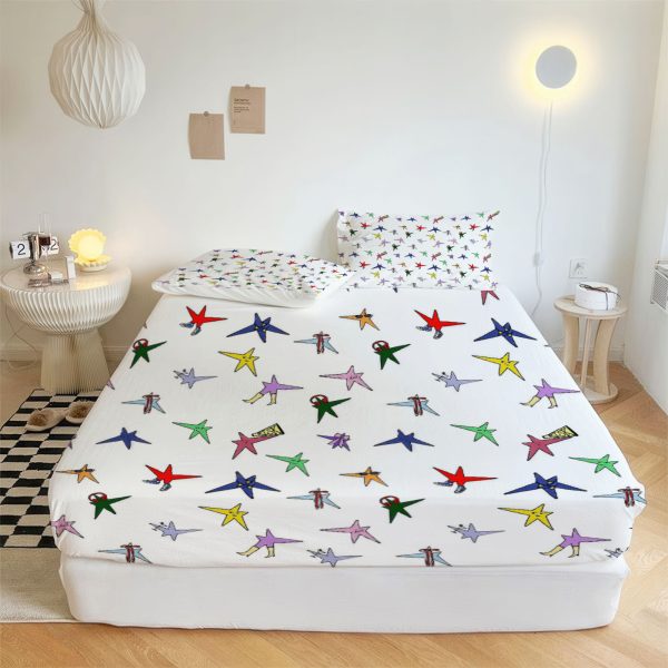 ZapMerch Indie Pop Sensation Fitted Sheet Emotional Lyricist Bed Sheets Bedding Set Deep Pockets Up To 16" Bedroom Decor SC00261-006