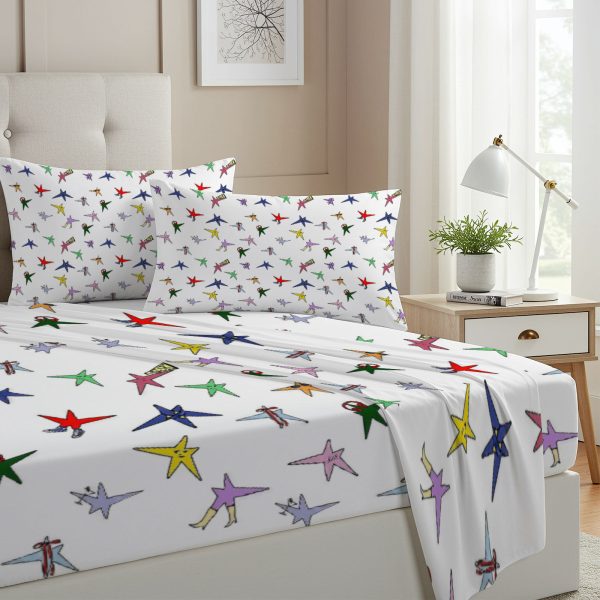 ZapMerch Twin Size Indie Pop Sensation Fitted Sheet Emotional Lyricist Bed Flat Sheets Bedding Set Deep Pockets Up To 16" Bedroom Decor With 1 Pillow Sham SC00261-009