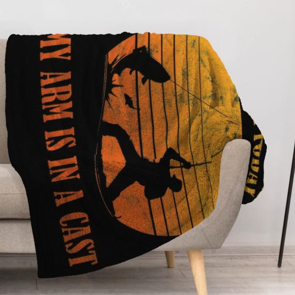 ZapMerch Fishing Blanket Fishing Throw Blankets Couch Bed Living Room Decor Soft Durable Washable 57" X 50" SC00269-004