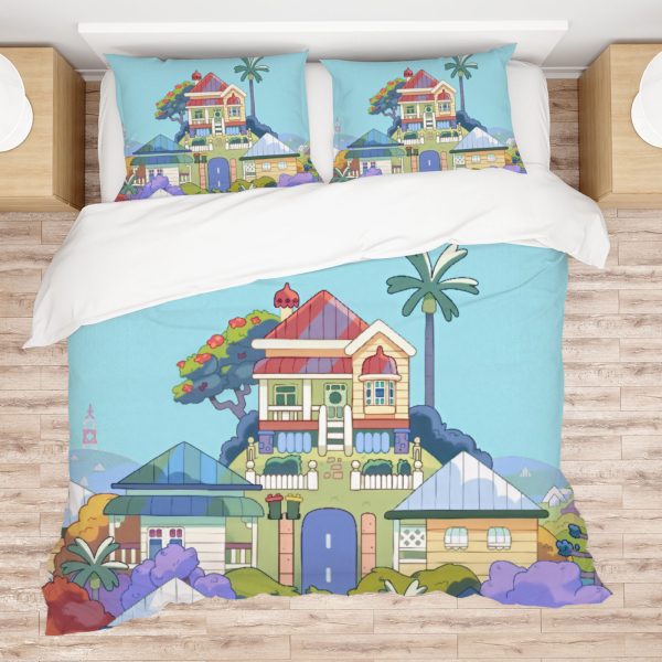 ZapMerch Happy Pup Comforter Set Blue Adventurer Bed Bedding Sets Bedroom Decor SC00270-005