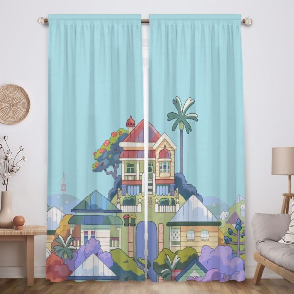 ZapMerch Happy Pup Window Curtains Blue Adventurer Drapes Bedroom Home Room Decor Durable Fabric Machine Washable 82" X 84" SC00270-013
