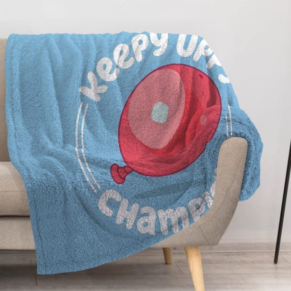 ZapMerch Happy Pup Blanket Blue Adventurer Throw Blankets Couch Bed Living Room Decor Soft Durable Washable 57" X 50" SC00271-004