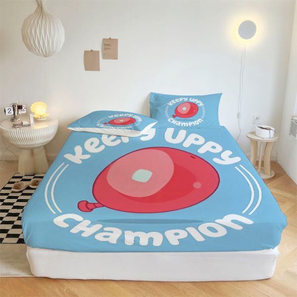 ZapMerch Happy Pup Fitted Sheet Blue Adventurer Bed Sheets Bedding Set Deep Pockets Up To 16" Bedroom Decor SC00271-006