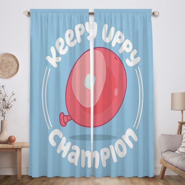 ZapMerch Happy Pup Window Curtains Blue Adventurer Drapes Bedroom Home Room Decor Durable Fabric Machine Washable 82" X 84" SC00271-013