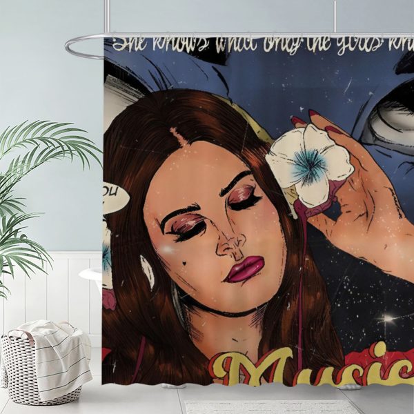 ZapMerch Dream Pop Artist Shower Curtain, Melancholic Storyteller Bathroom Decor, Waterproof Fabric Durable Easy Care Washable, 72"X72"(Hooks Not Included) SC00277-002