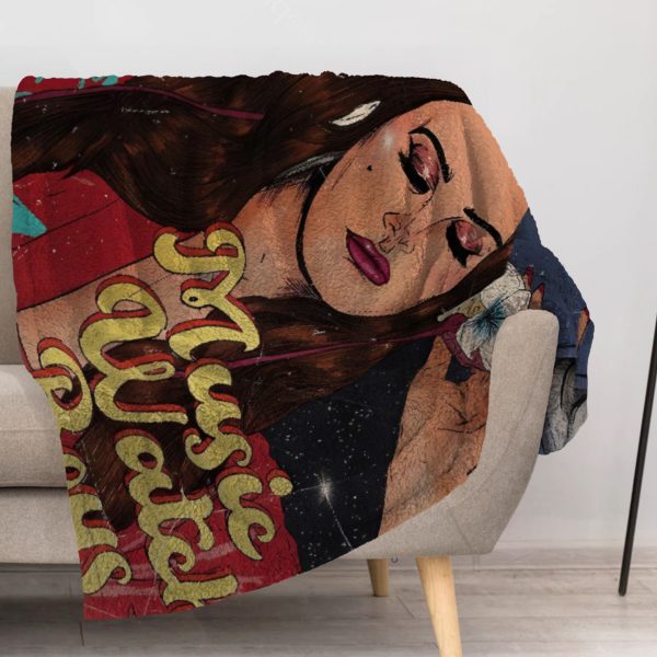 ZapMerch Dream Pop Artist Blanket Melancholic Storyteller Throw Blankets Couch Bed Living Room Decor Soft Durable Washable 57" X 50" SC00277-004