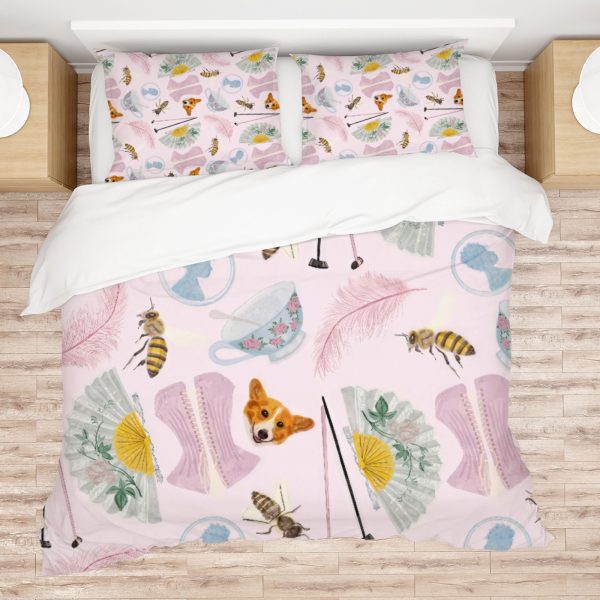 ZapMerch Regency Era Romance Comforter Set Television Series Bed Bedding Sets Bedroom Decor SC00286-005