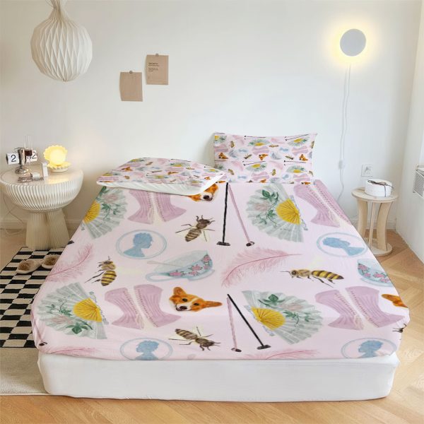 ZapMerch Regency Era Romance Fitted Sheet Television Series Bed Sheets Bedding Set Deep Pockets Up To 16" Bedroom Decor SC00286-006