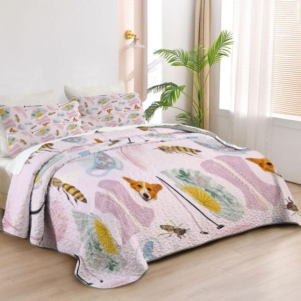 ZapMerch Regency Era Romance Quilt Bedspreads Television Series Bed Set Bedding Coverlet Fabric Washable SC00286-007