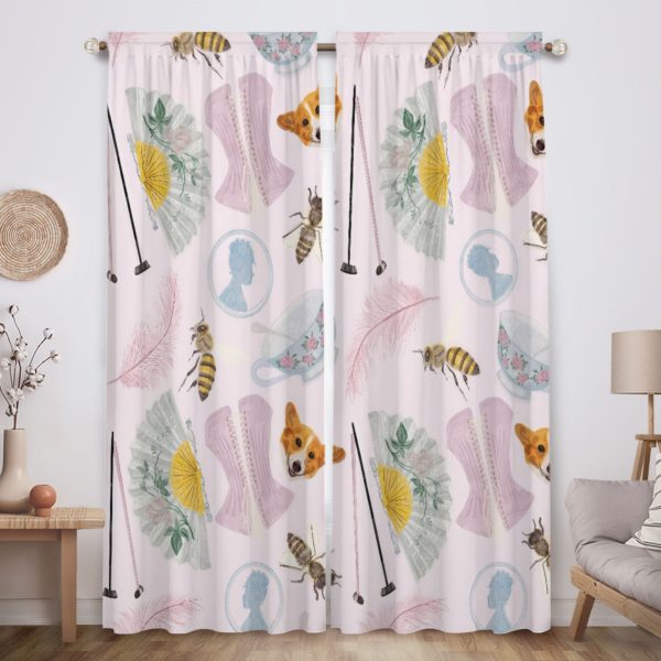 ZapMerch Regency Era Romance Window Curtains Television Series Drapes Bedroom Home Room Decor Durable Fabric Machine Washable 82" X 84" SC00286-013
