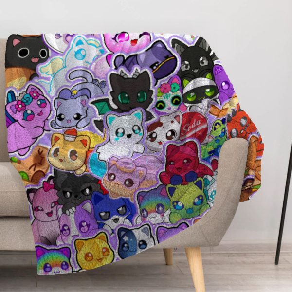 ZapMerch Pixel Princess Blanket Gamer Throw Blankets Couch Bed Living Room Decor Soft Durable Washable 57" X 50" SC00287-004