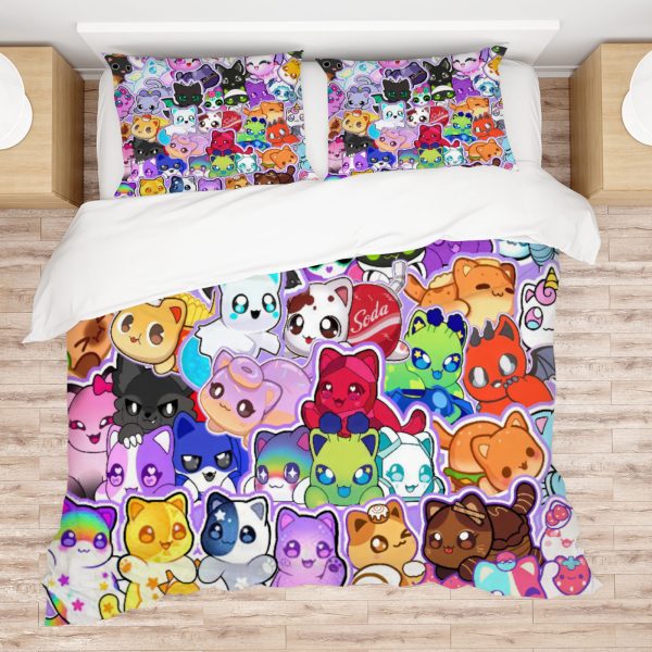 ZapMerch Pixel Princess Comforter Set Gamer Bed Bedding Sets Bedroom Decor SC00287-005