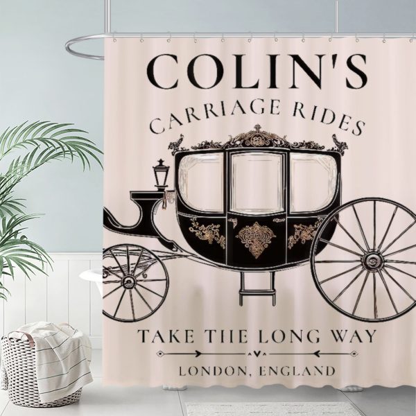 ZapMerch Regency Era Romance Shower Curtain, Television Series Bathroom Decor, Waterproof Fabric Easy Care Washable, 72"X72"(Hooks Not Included) SC00289-002