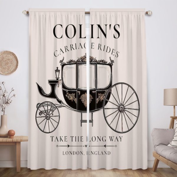 ZapMerch Regency Era Romance Window Curtains Television Series Drapes Bedroom Home Room Decor Durable Fabric Machine Washable 82" X 84" SC00289-013