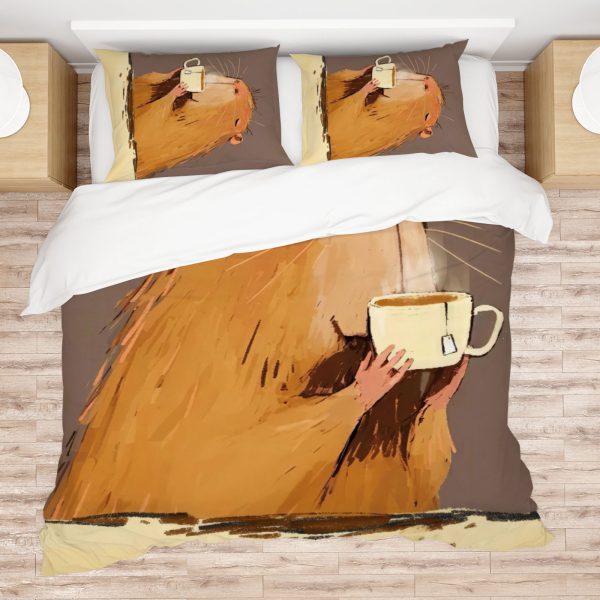 ZapMerch Capybara Comforter Set Capybara Bed Bedding Sets Bedroom Decor SC00290-005