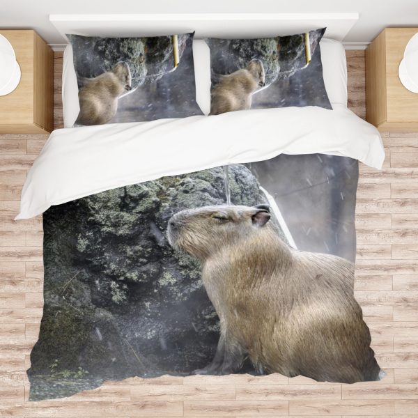 ZapMerch Capybara Comforter Set Capybara Bed Bedding Sets Bedroom Decor SC00292-005